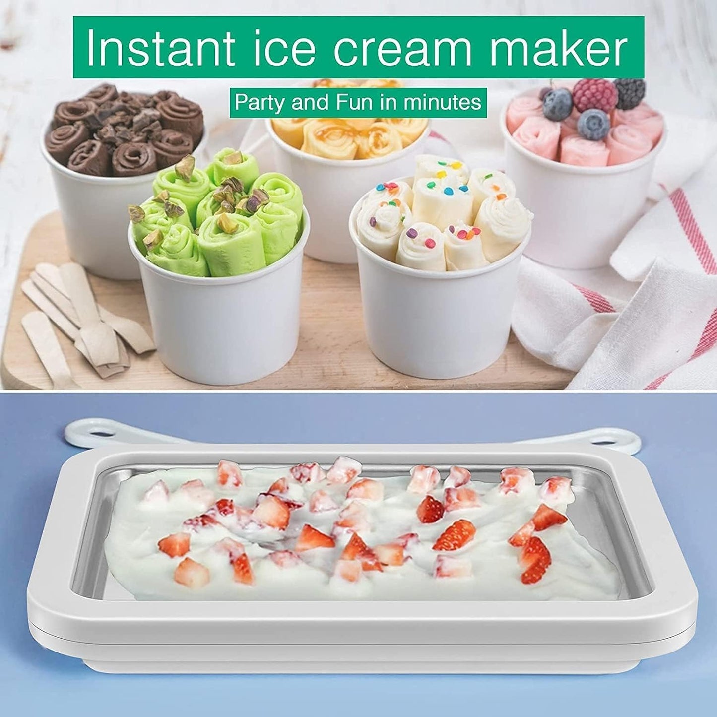 Ice Cream Roller Plate Machine Sweet Plate Cold Plate Making Rolled Maker Tool
