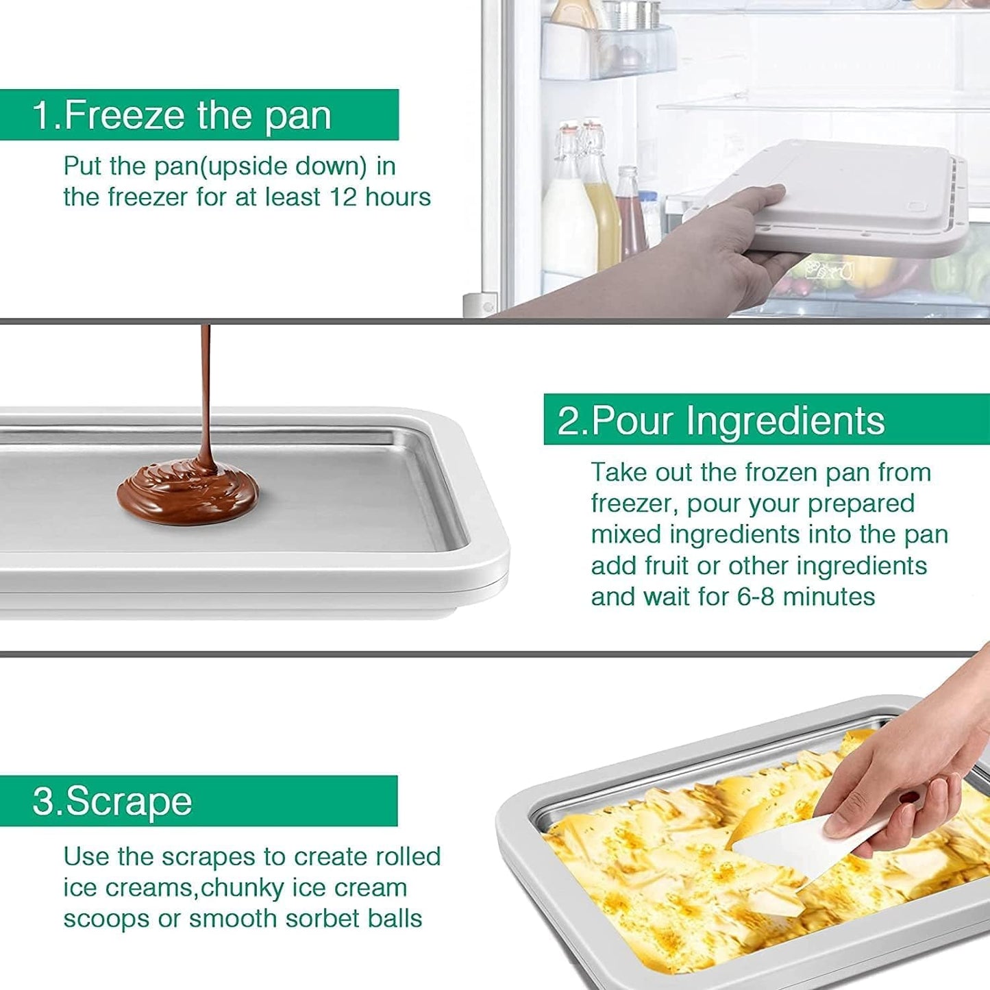 Ice Cream Roller Plate Machine Sweet Plate Cold Plate Making Rolled Maker Tool