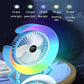 Portable Mini G Light Rechargeable Desk Fan With Led Colorful Light