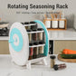 Rotating Seasoning Rack Multifunctional Space Saving Stable Structure 360° Seasoning Rack Organizer for Kitchen Countertop