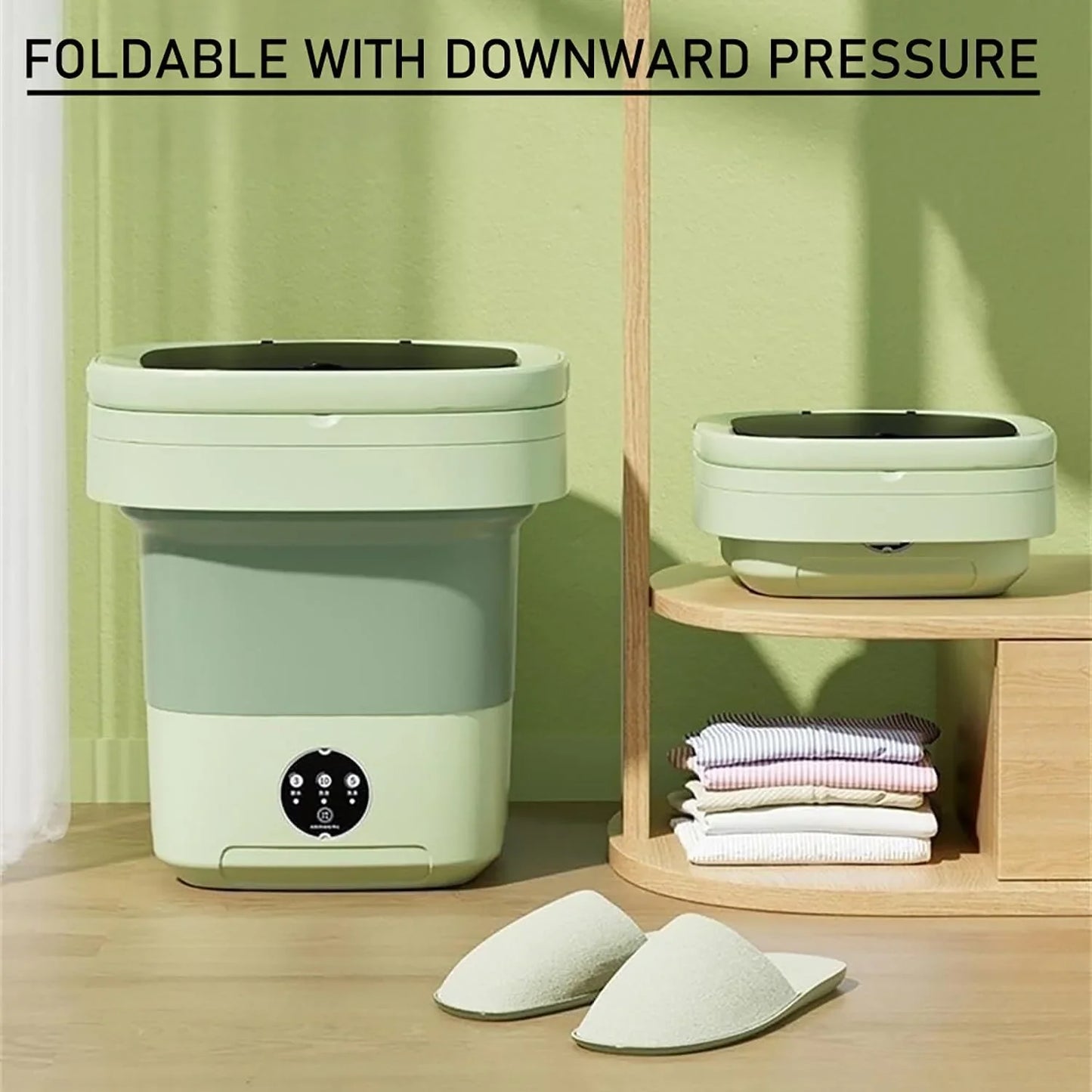 Portable Mini Folding Washing Machine 11L – Compact Washer for Baby Clothes, Travel & Small Spaces