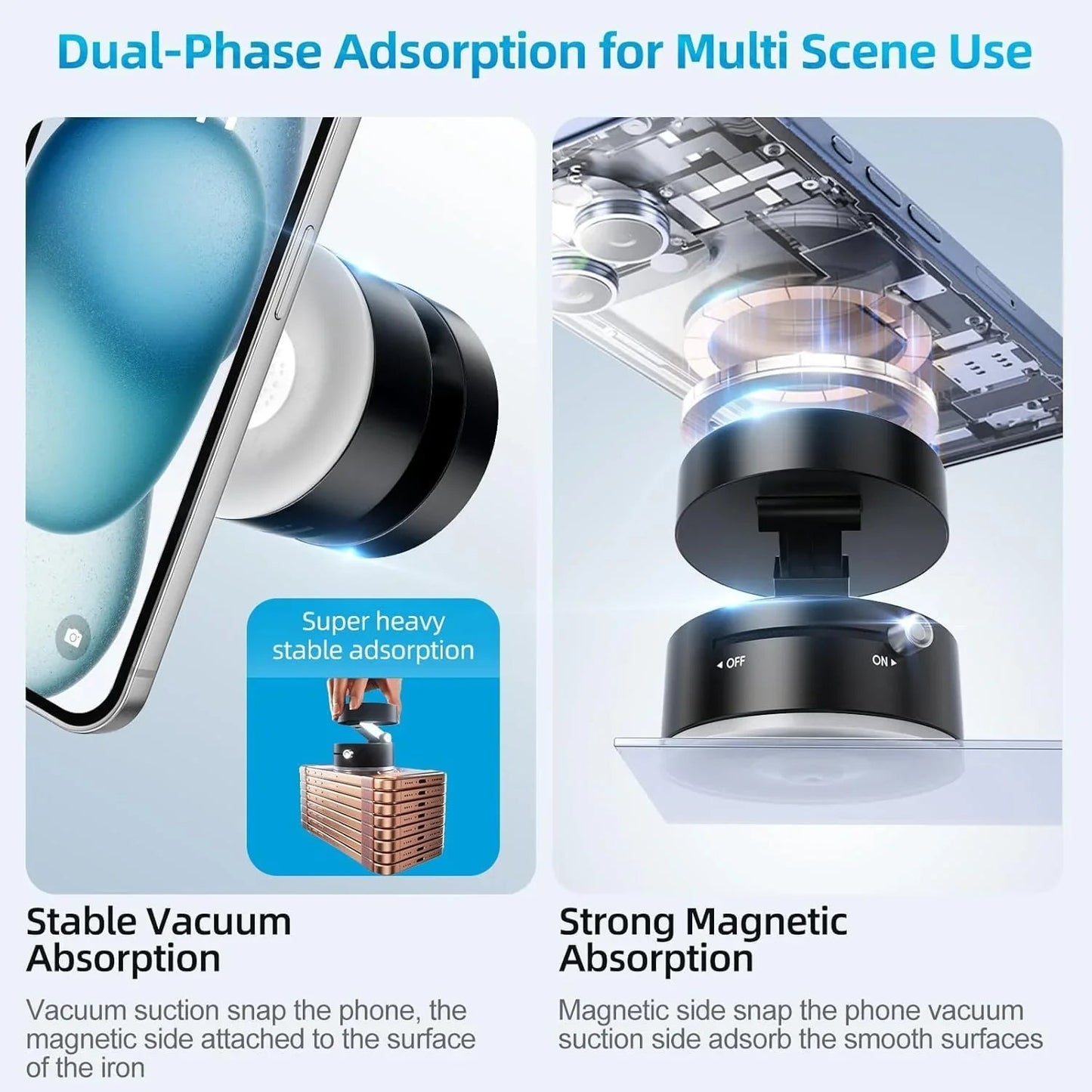 Vacuum Suction Magnetic Phone Stand