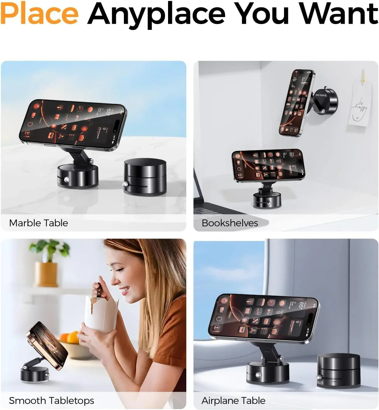 Vacuum Suction Magnetic Phone Stand
